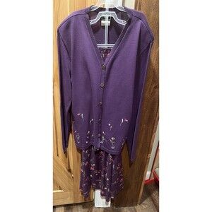 Southern Lady Women's Longsleeve Sweater & Skirt Suit 2-Piece Set Size SMALL